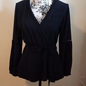 Loft wrap blouse
